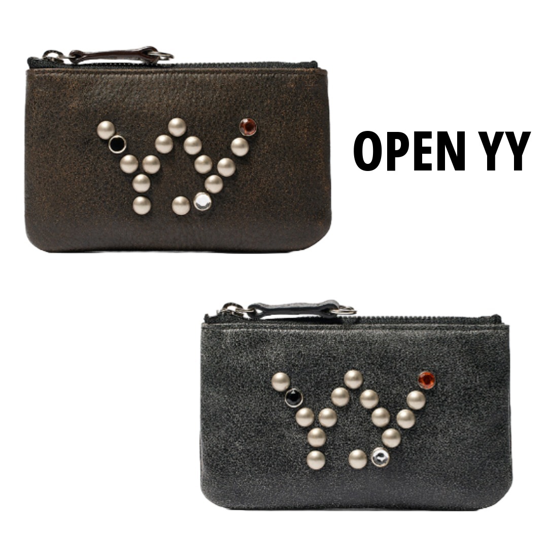 早い者勝ち★OPEN YY★YY STUD CHAIN WALLET ミニ財布2色/追跡可