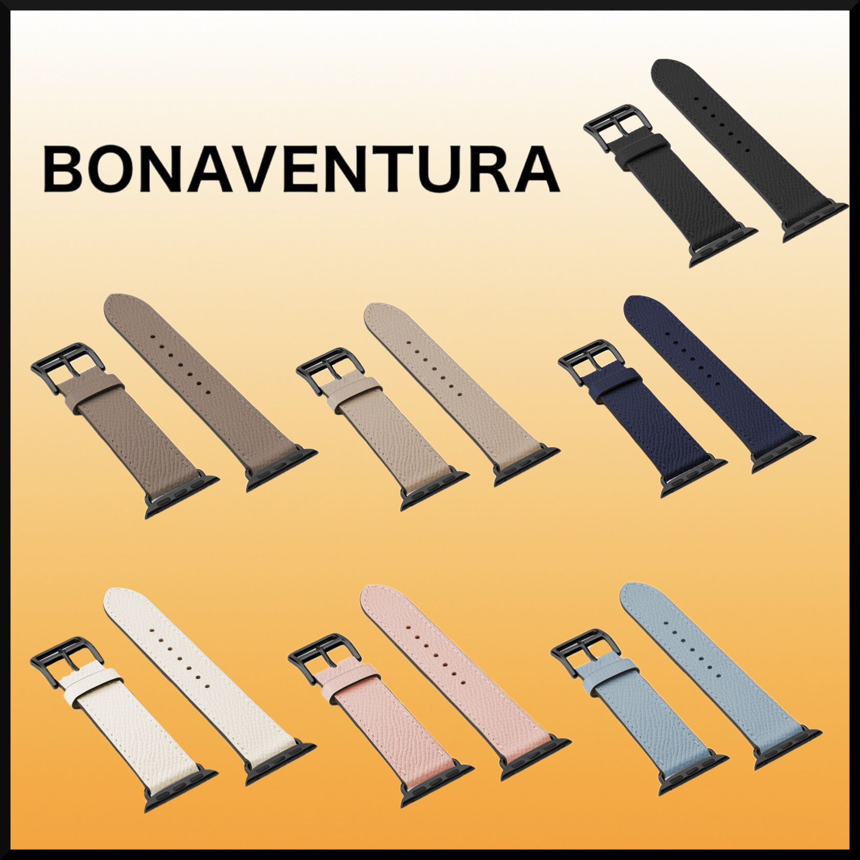 シンプル★ BONAVENTURA ノービレ Apple Watch レザーバンド