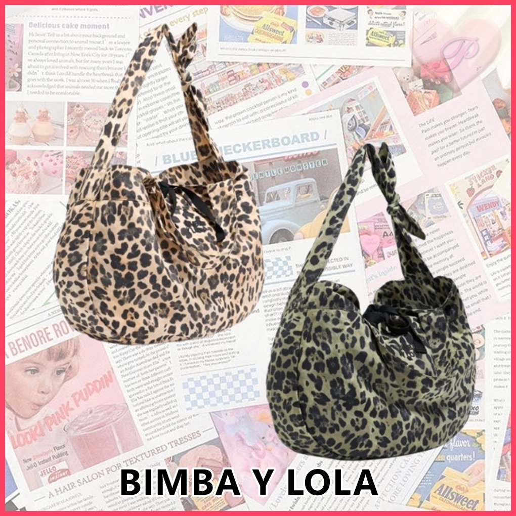 【BIMBA Y LOLA】2Wayレオパ柄ナイロンショッパーバッグ