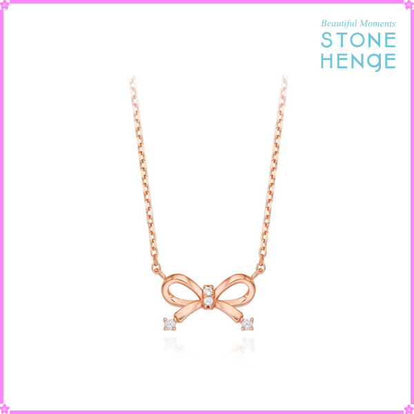 【STONEHENgE】Silver Material Ribbon Necklace SC24B12T