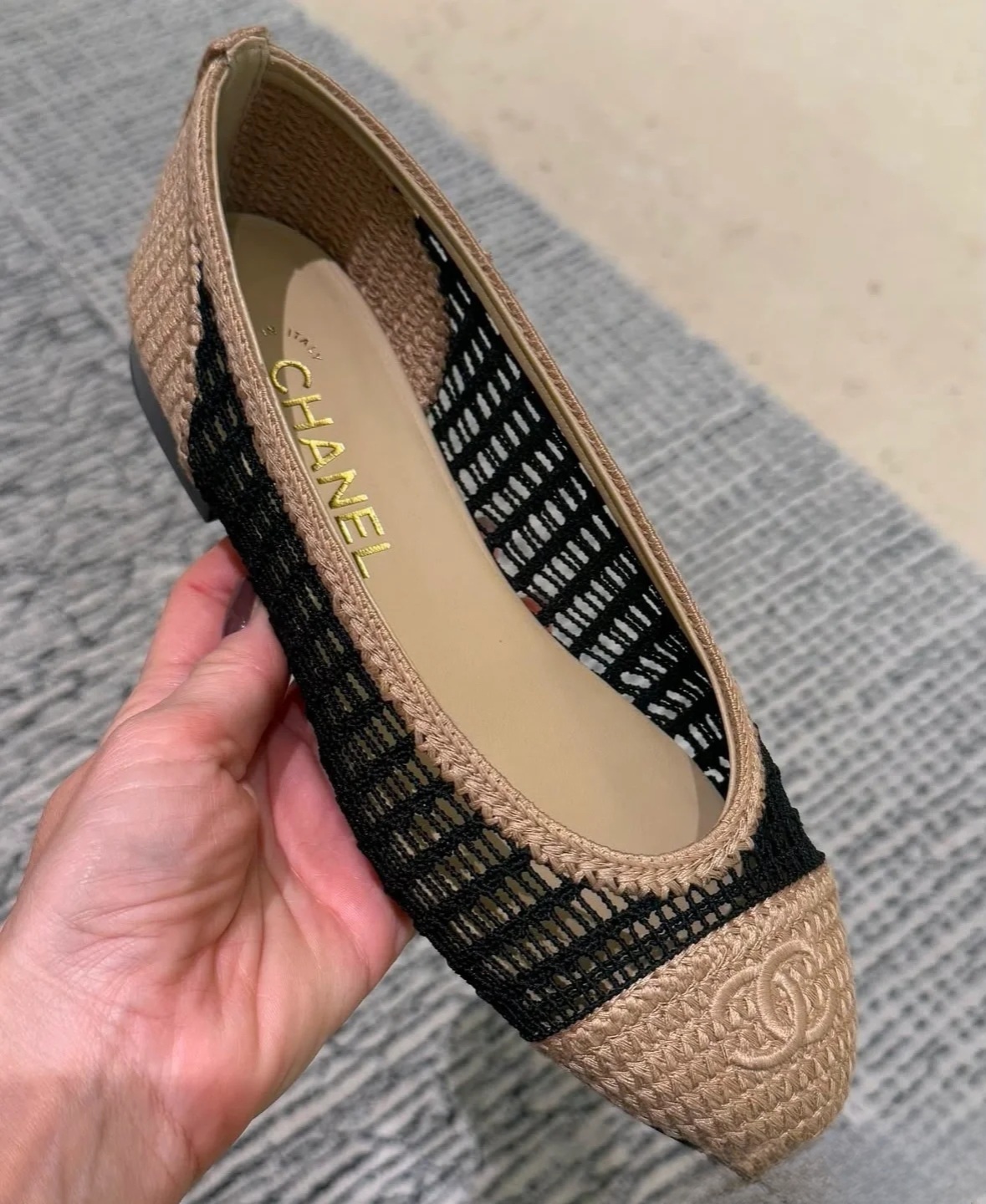 *春先を彩る*【CHANEL】バレリーナシューズ CCロゴ 25p】CHANEL バレリーナシューズ CCロゴ
