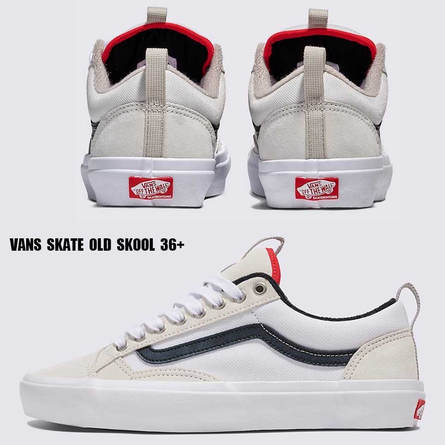 VANS★SKATE OLD SKOOL36+★兼用★ANTIQUE WHITE/BLACK
