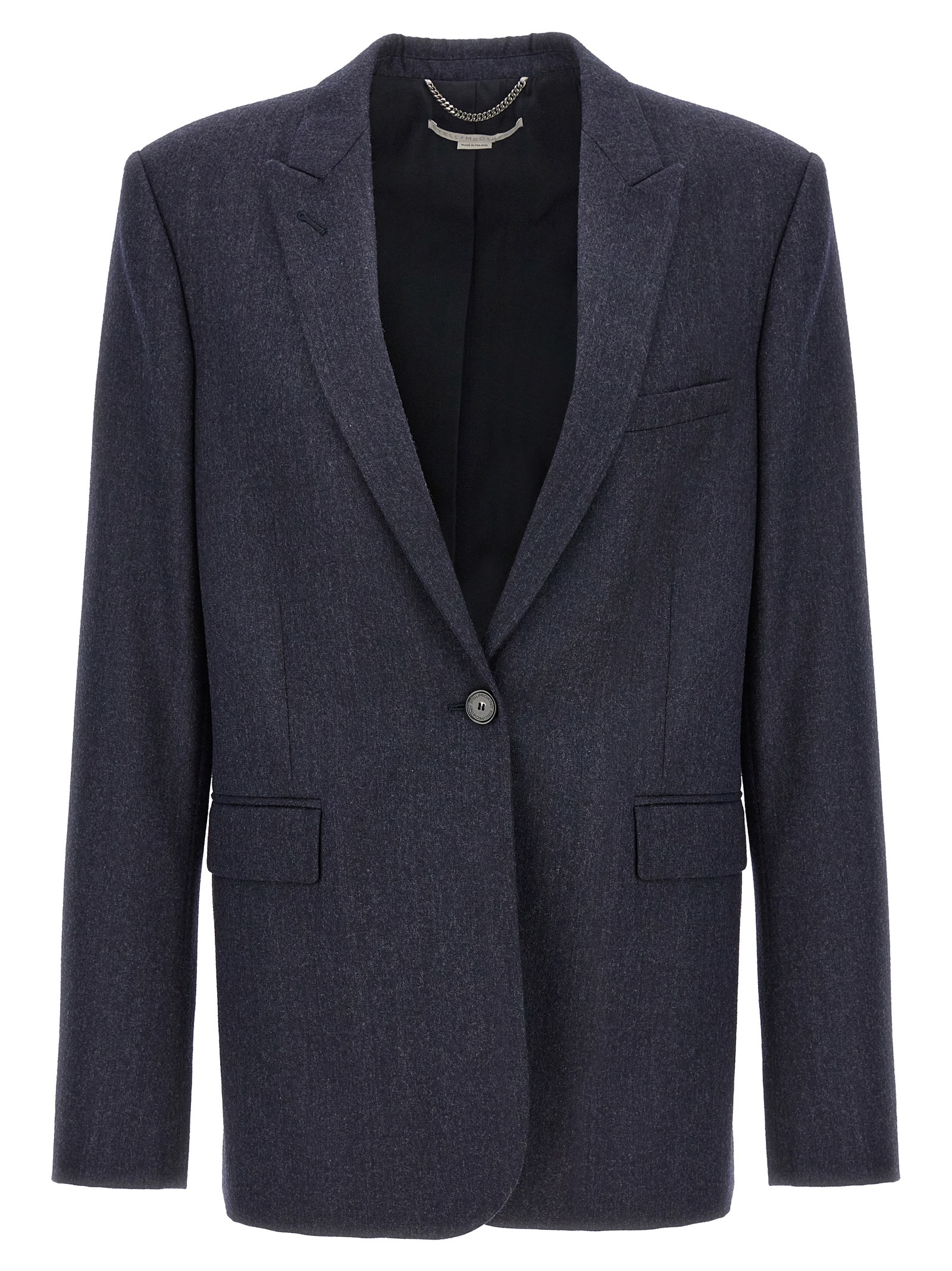 ジャケット STELLA MCCARTNEY Single-breasted wool blazer Blue