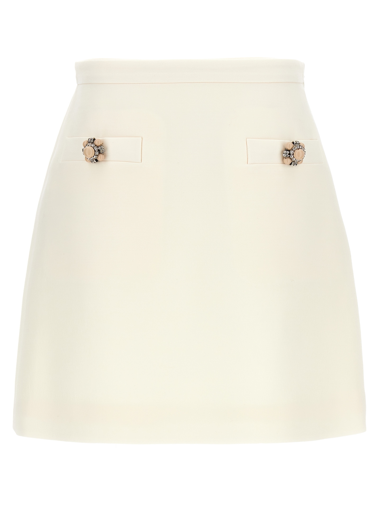 スカート VALENTINO GARAVANI crepe couture skirt White