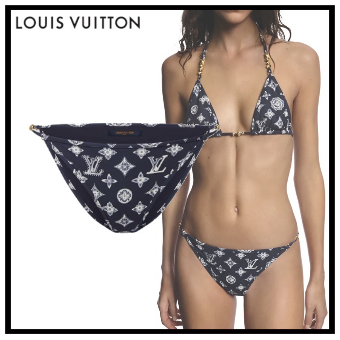 Louis Vuitton《モノグラム ビキニボトム》ネイビー DHL 直営店