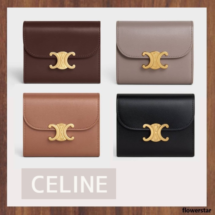 【CELINE】カーフスキン スモールフラップウォレット（送料込み)