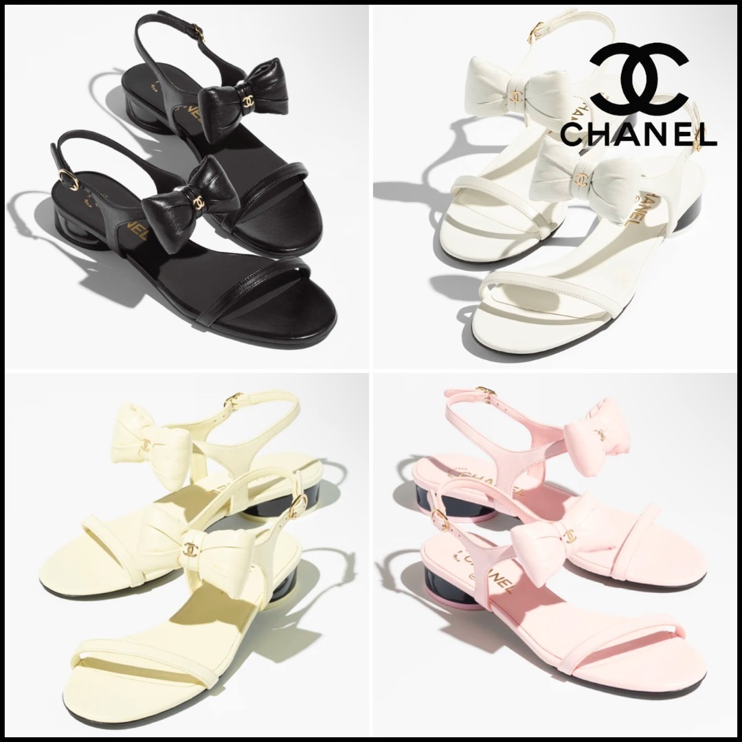 【リボンが可愛い】◆CHANEL◆ フラット サンダル