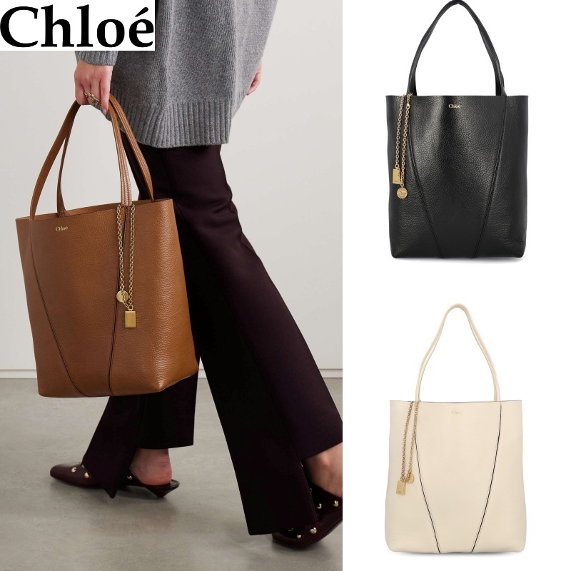 【Chloe】SS25 スピン トートバッグ グレインレザー