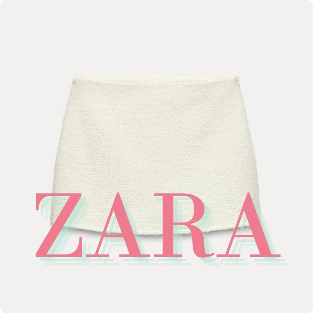 ZARA ブークレ素材スカートパンツ 2150/104