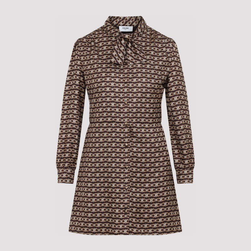 ワンピース CELINE SS25 MINI ROBE LAVALLIERE PAPILLON (2R89O337Z 18FO)