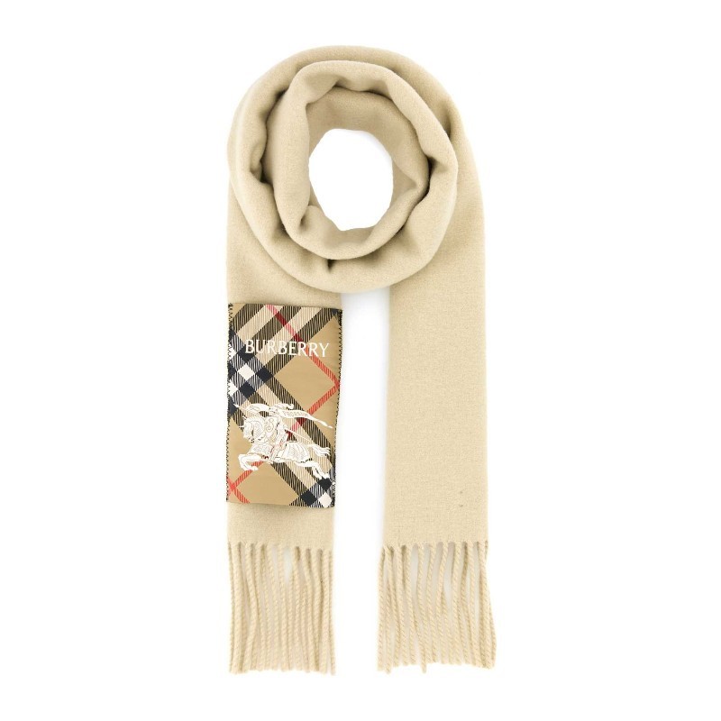 マフラー・ストール Burberry FW25 Sand cashmere scarf (8103995 A4186)
