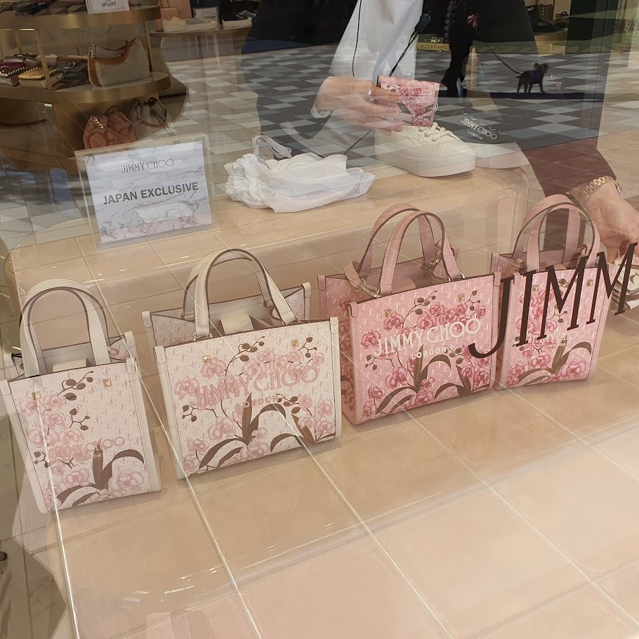 JIMMY CHOO フラワー プリント ミニ ノースサウス トート JIMMY CHOO フラワー プリント ミニ ノースサウス トート