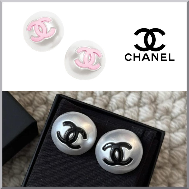 CHANEL】シャネル ロゴ ピアス CCマーク パールホワイト (CHANEL
