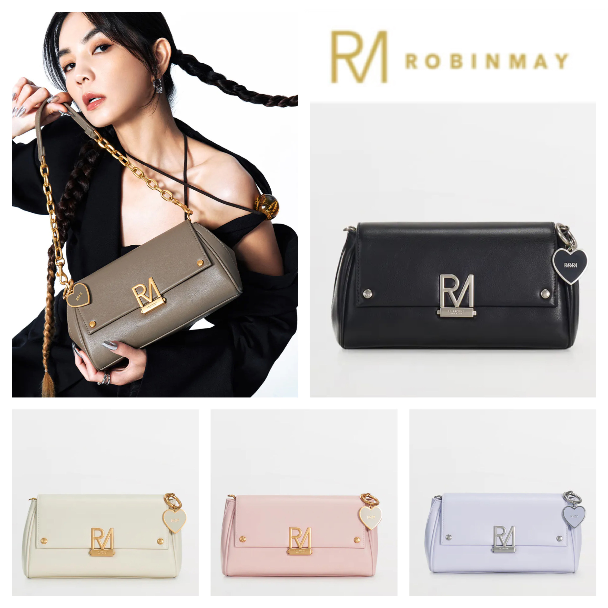 【ROBINMAY】PUレザーショルダーバッグ2way(b277) / 送料関税込