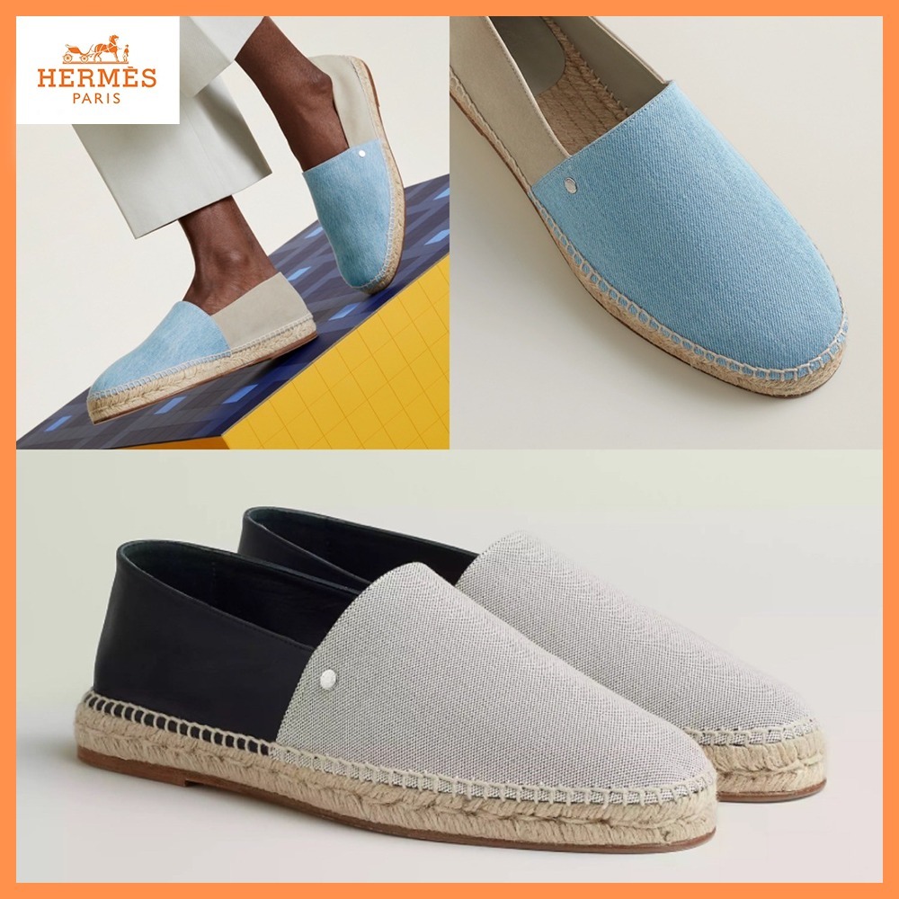 men's大人気【HERMES】デニムとゴートスエード☆エスパドリーユ