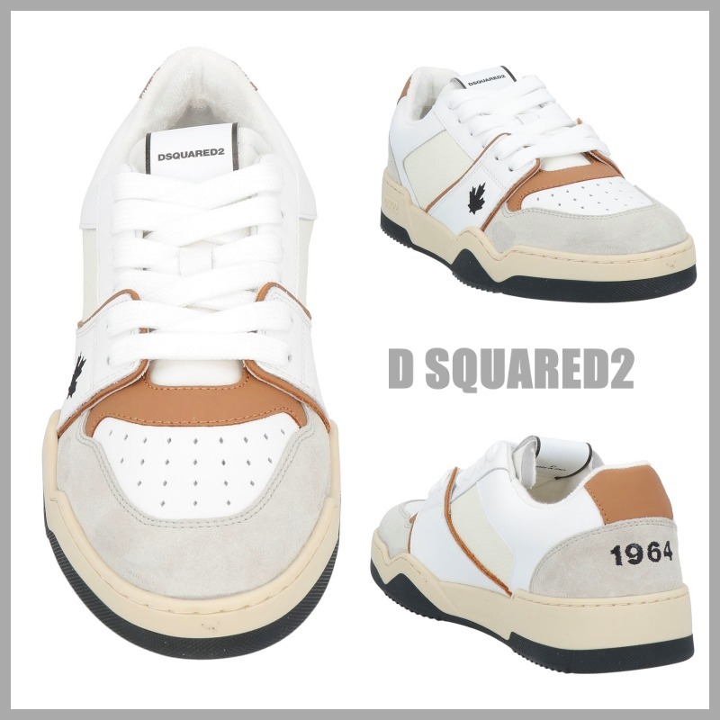 【DSQUARED2】ロゴ レザー スニーカー *送料/関税込み*