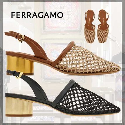 サンダル・ミュール Ferragamo Mesh And Leather Mules Ferragamo Mesh And Leather Mules | italist