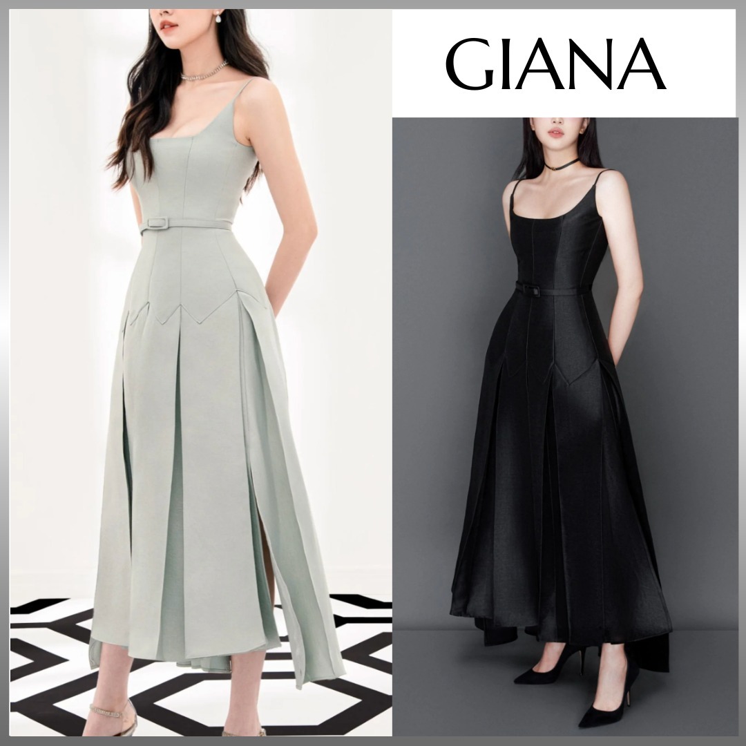 ◆GIANA◆ノースリーブ プリーツ ワンピース 関税込み