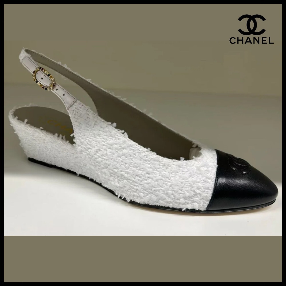 【金具が可愛いパンプス♪】CHANEL スリングバック シューズ