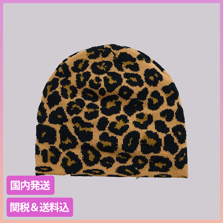 関送込★JADED LONDON★レオパード ビーニー ニット帽 JADED LONDON レオパードビーニー ニット帽 関税/送料込