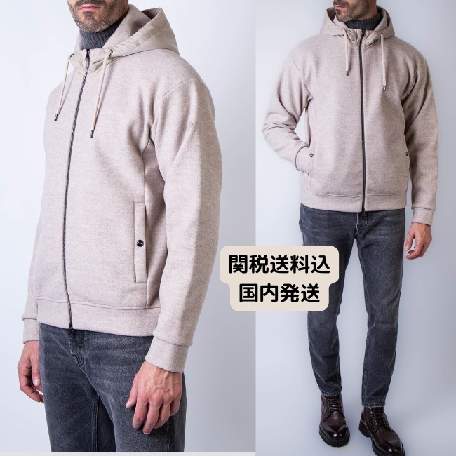 HERNO ウールセーター＆ナイロン シャモニー スウェット シャツ