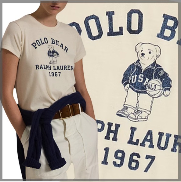 Ralph Lauren☆ポロベア ヴィンテージ調 コットン Tシャツ