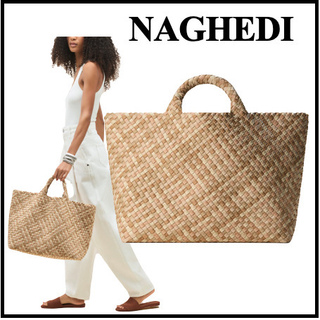 環境に配慮した★NAGHEDI★St. Barths Large Tote Plaid