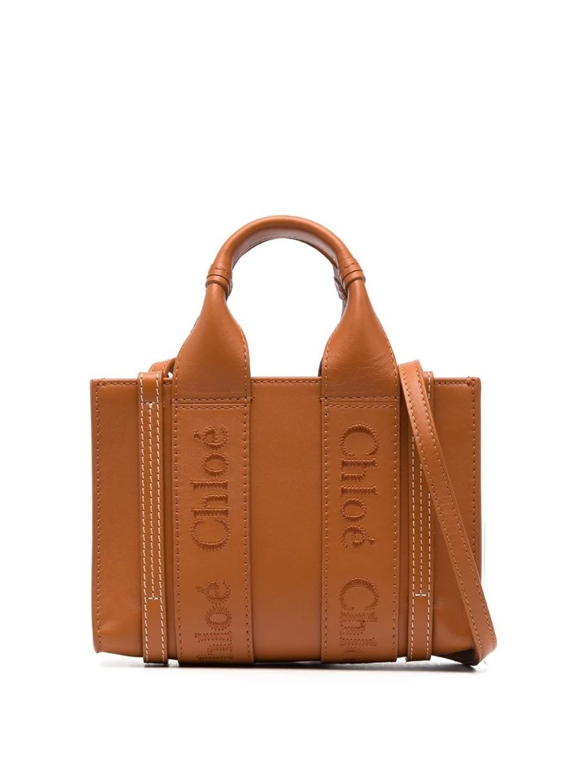CHLOE “WOODY”ミニトートバッグ CARAMEL