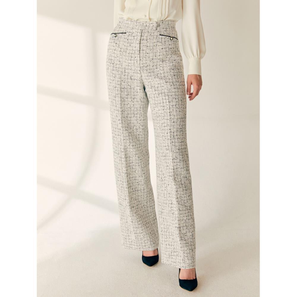 ◆BAU by Bride And You◆ KIMBERLY Semi wide tweed trousers (
