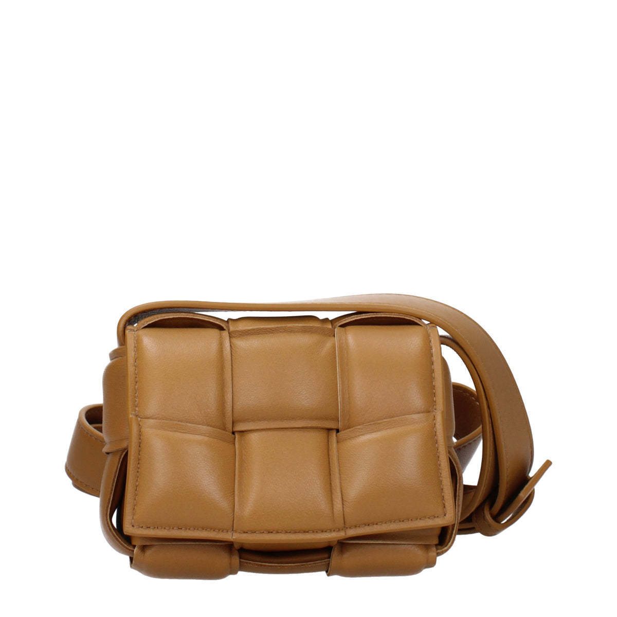 ショルダーバッグ・ポシェット BOTTEGA VENETA  Crossbody Bags Women Leather Brown/Camel