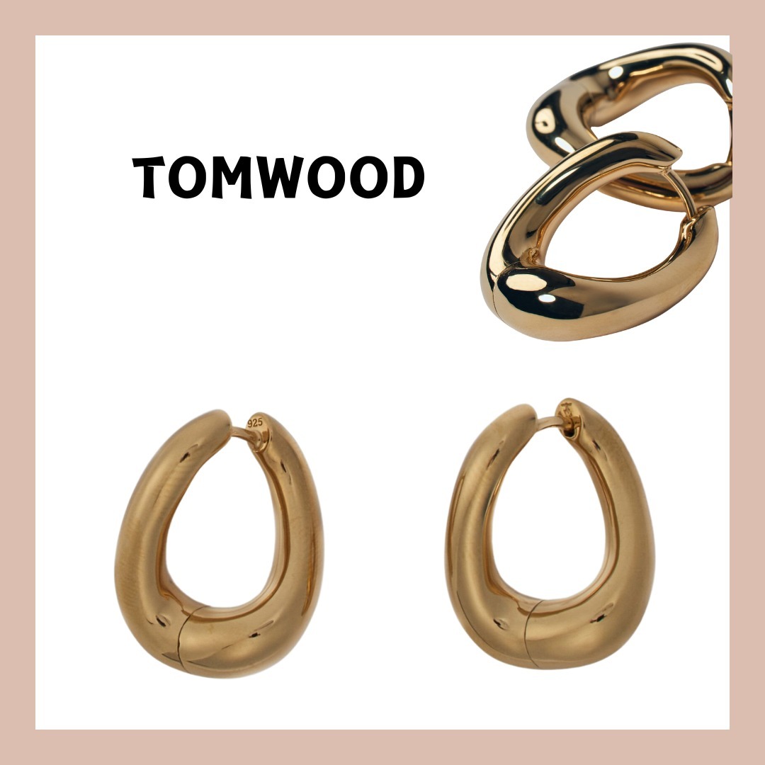 シンプルエレガント♪【Tom Wood】Twist hoop earrings Gold
