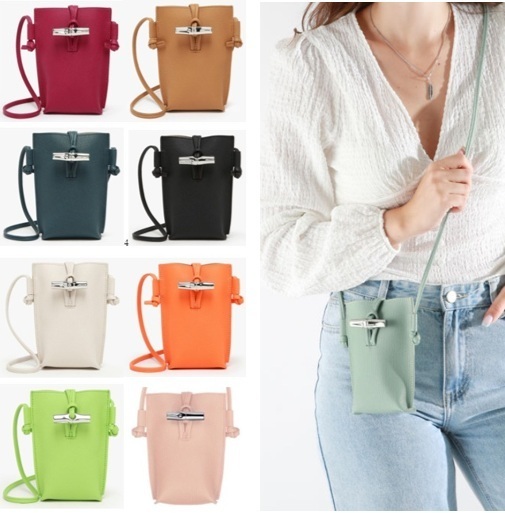 フランス発☆LONGCHAMP☆エレガント♪ロゾ スマートフォンケース