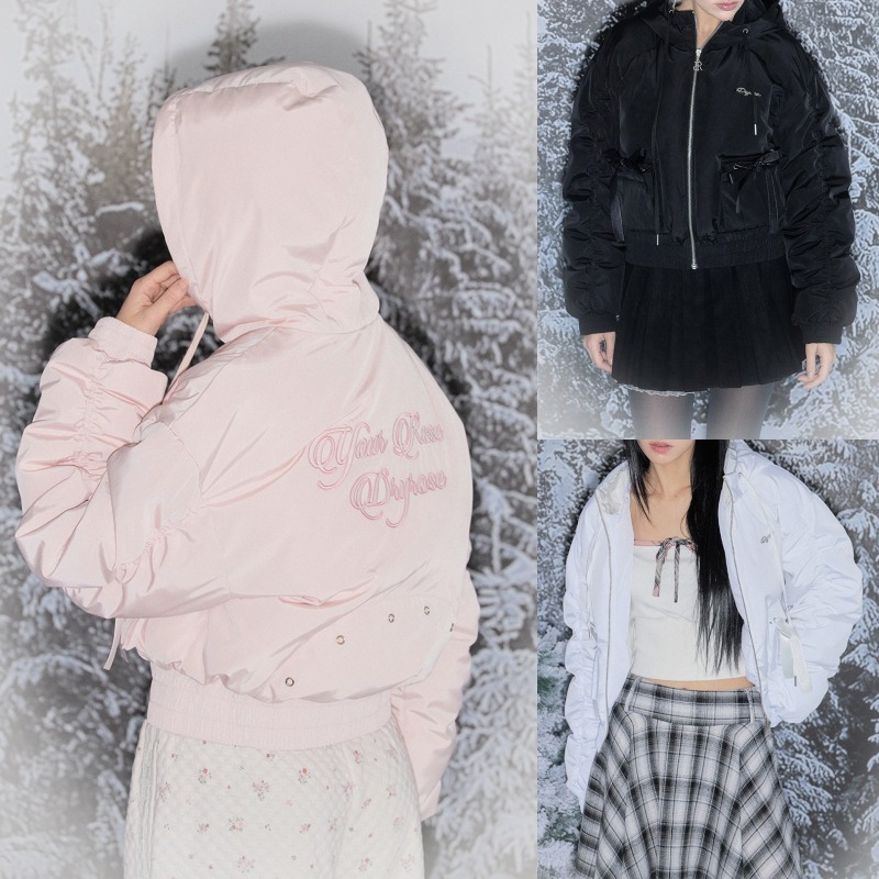 ダウンジャケット・コート SHIRRING DUCK DOWN PUFFER JACKET