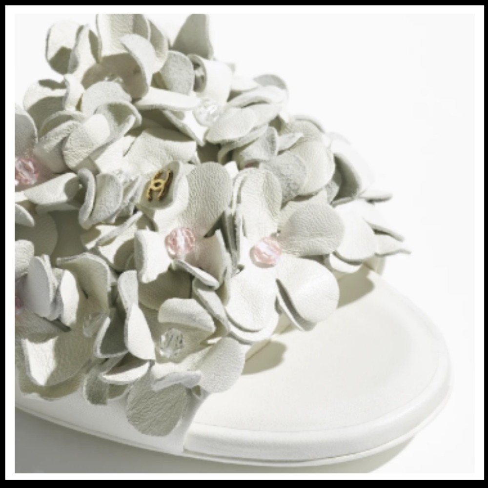 《25P》【足元華やかに★】CHANEL ミュール 花びらサンダル ラバ