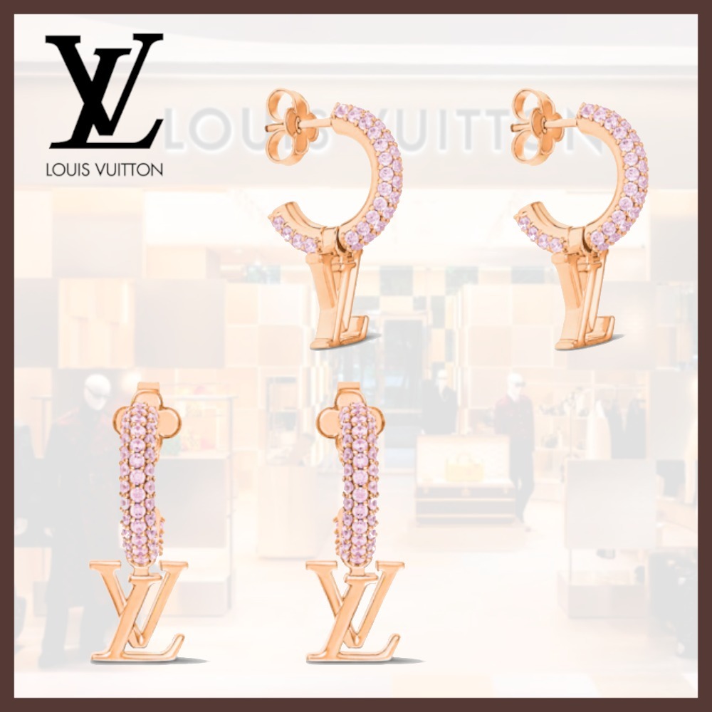 【ピンクゴールドがきらめく♪】Louis Vuitton ピアス
