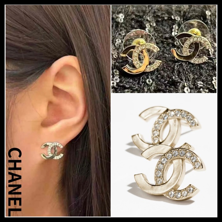 エレガント【CHANEL】ストラス CCロゴ × スター パール ピアス エレガントな輝き【CHANEL】25S ストラス CCロゴ ピアス