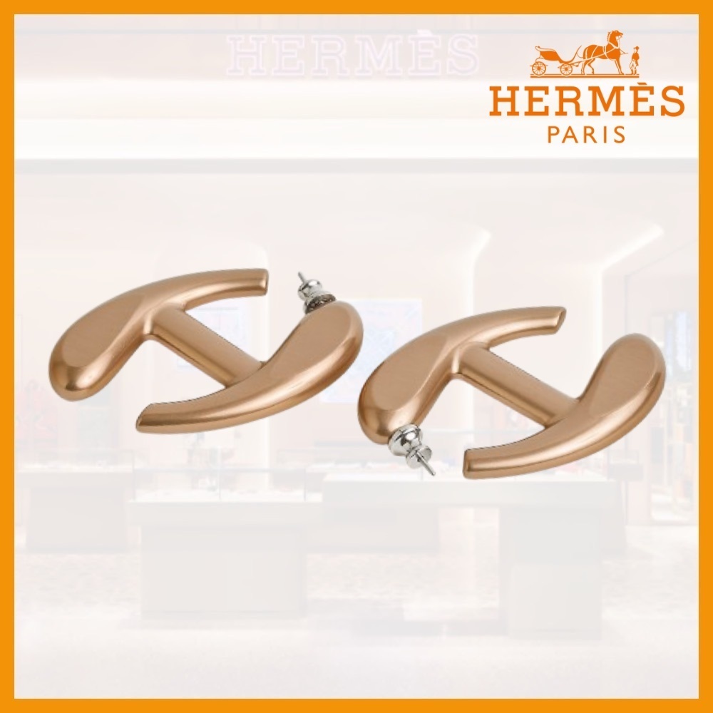 【存在感抜群♪目を惹く】HERMES ピアス ラージ