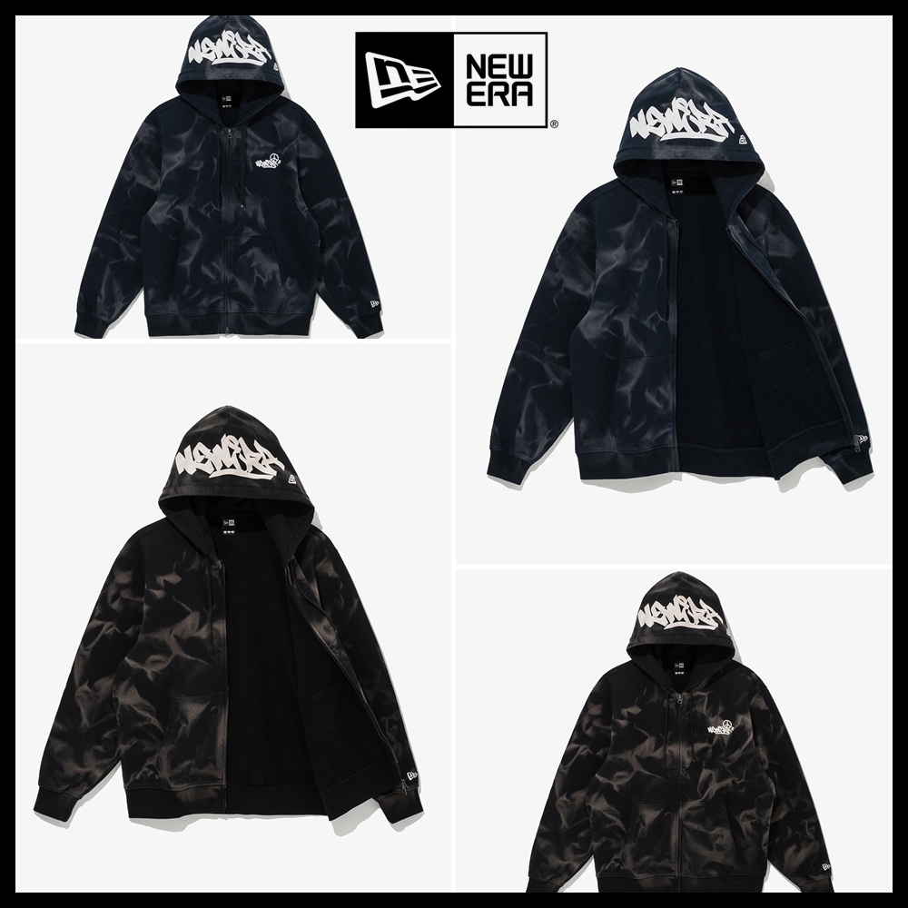 【New Era】TIE DYING SPRAY GRAFFITI ZIP UP HOODIE☆大人気☆