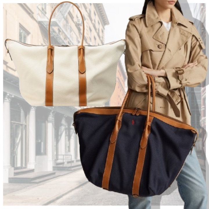 Ralph Lauren ★ キャンバス ラージ ベルポート トートバッグ