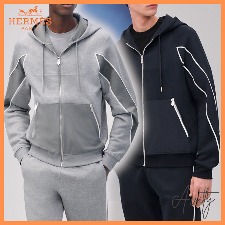 アクティブな余裕を演出する HERMES Capsule Sport パーカー Sport capsule hooded jacket | Hermès Mainland China