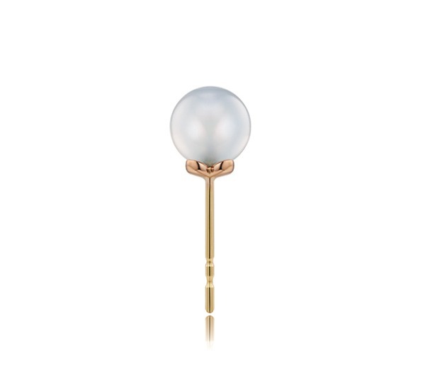 [Golden dew]18K☆Darjeeling(Calsedoni) 7.5mm pair of earring
