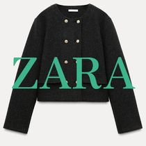 ZARA ボタン付きクロスジャケットS ZARA】ボタン付きクロスジャケット | 8779/159/803 (ZARA