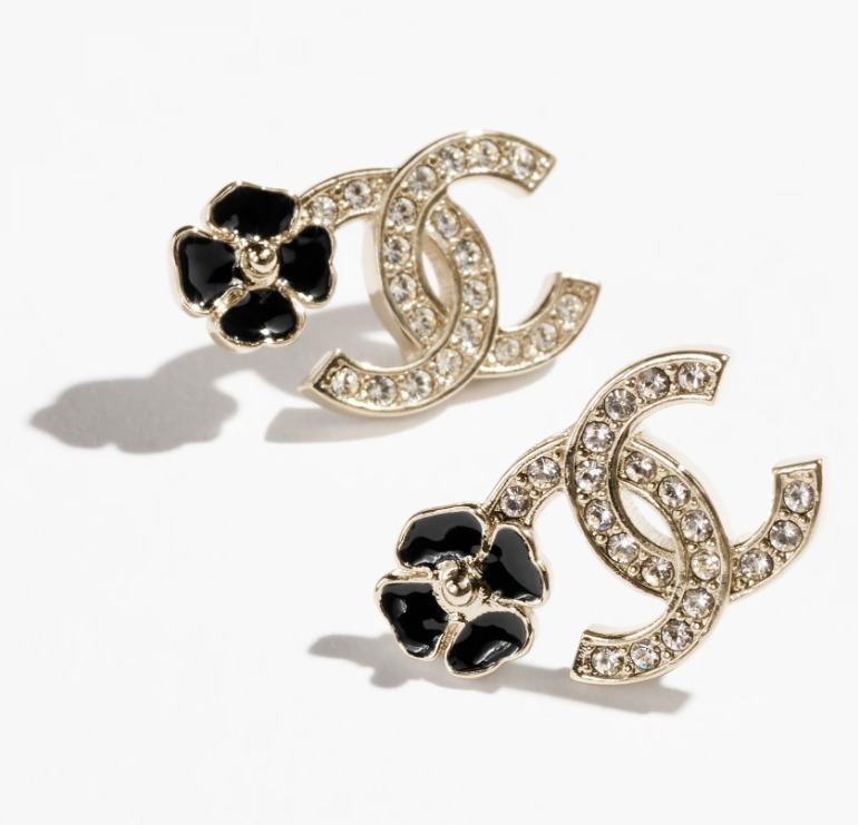 CHANEL シャネル ココマーク クローバー ピアス メタル ライン