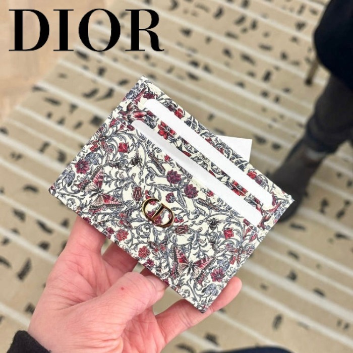 国内直営【DIOR】Dioramour Dior Caro Freesia カードホルダー