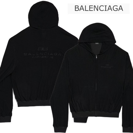【25SS】BALENCIAGA BB GARDEROBE コットン ロゴ フーディ 25SS】BALENCIAGA BB GARDEROBE ジップ ロゴ フーディ