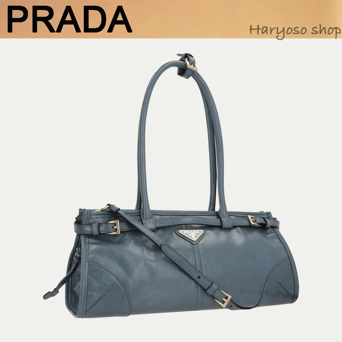 VIP価格★PRADA★ミディアム ソフトルックスレザー ハンドバッグ