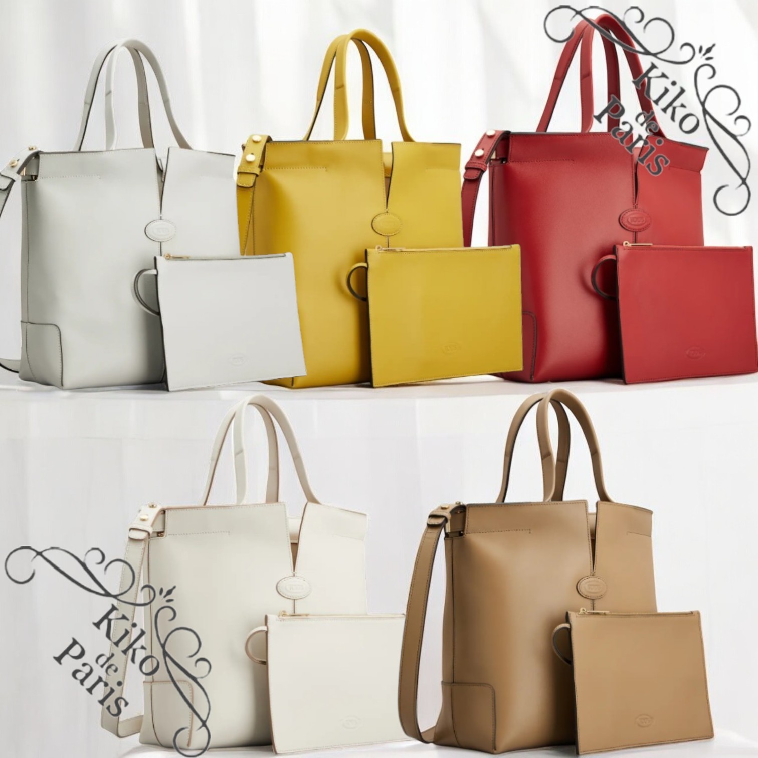 関税込み国内発送 TOD'S Di バッグ フォリオ レザーBag スモール Woman イエロー トッズ Di バッグ フォリオ レザー バッグ