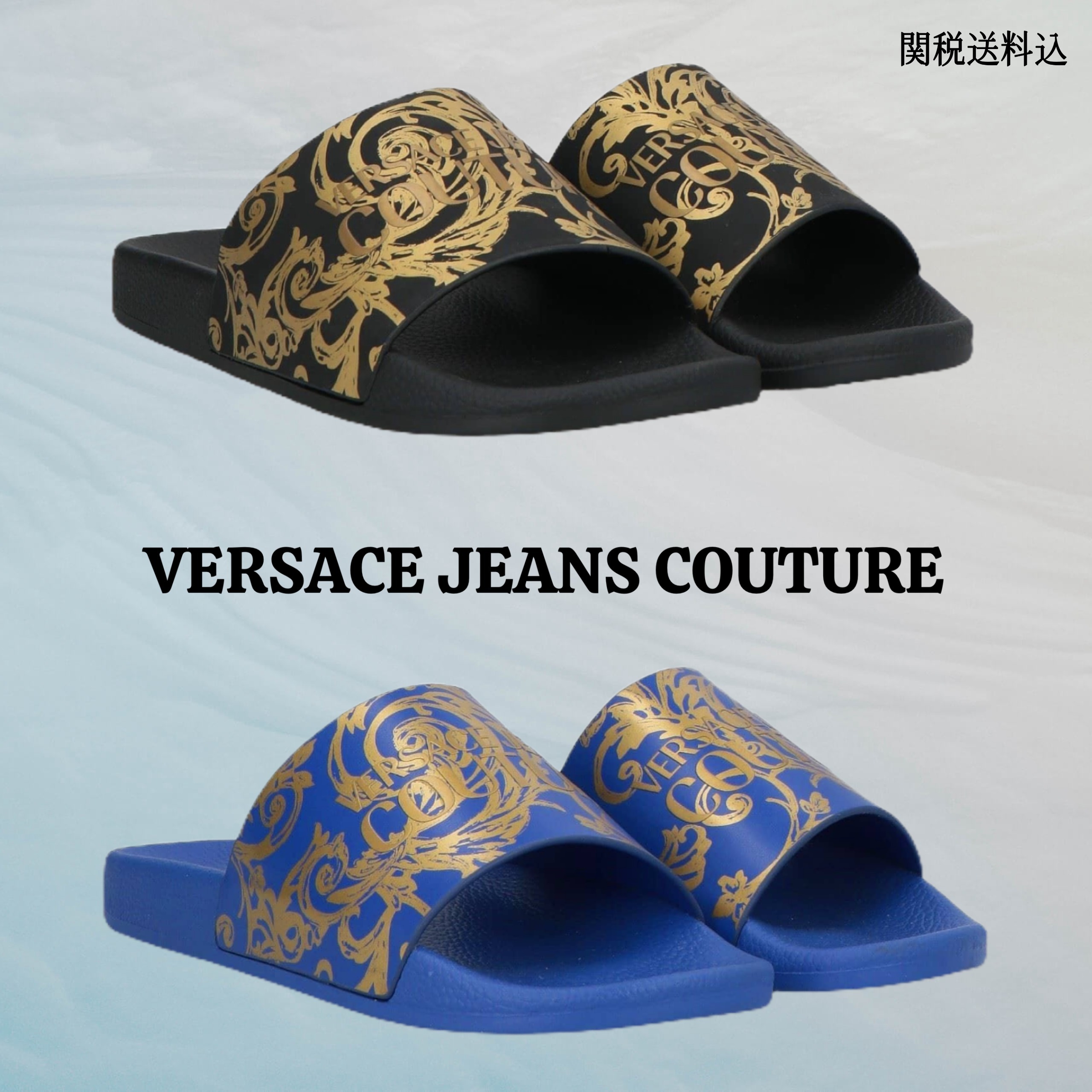【VERSACE JEANS COUTURE】バロック ラバーサンダル