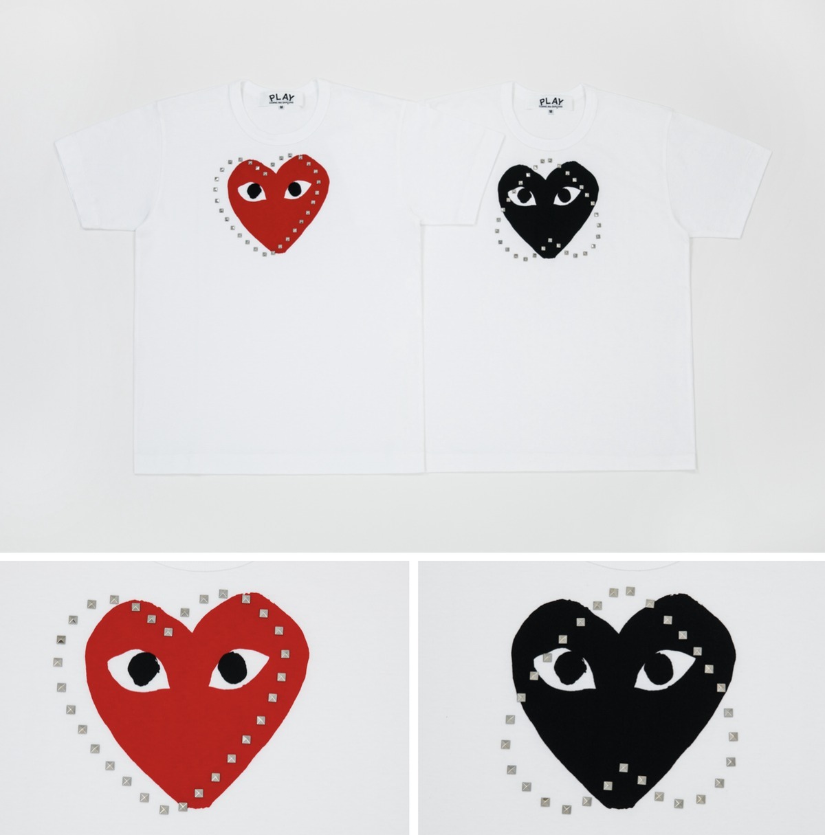 すぐ届く◇PLAY COMME des GARCONS◇STUD スタッズ 半袖Tシャツ
