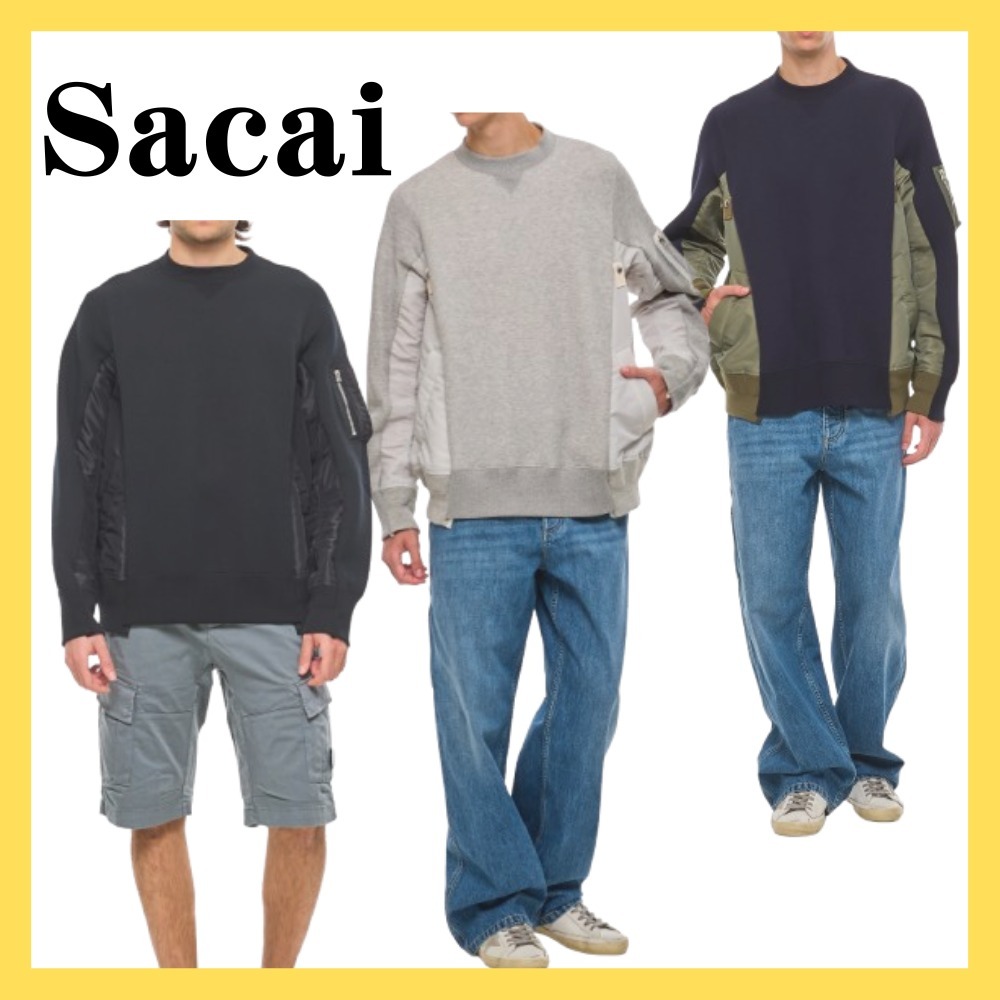 Sacai☆関税込み☆クルーネック スウェットシャツ